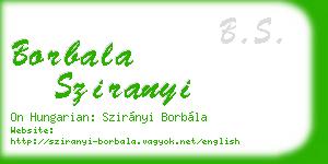 borbala sziranyi business card